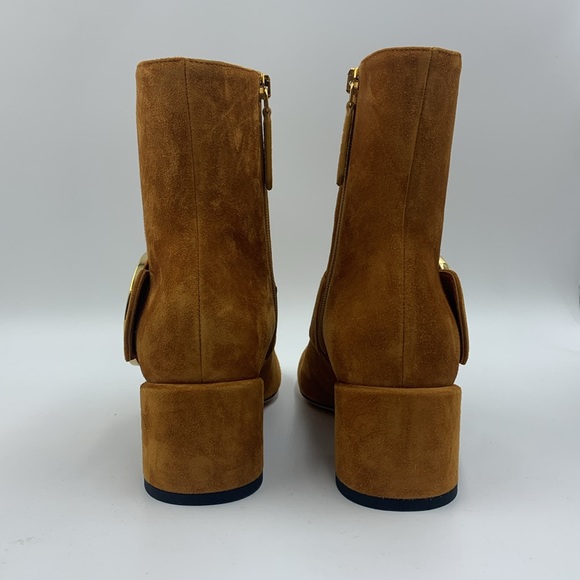 Brand New Gucci Suede Cachemire Boots in Blondie Cognac size 35.5 - Picture 4 of 10